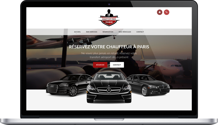 site vitrine pour chauffeur vtc